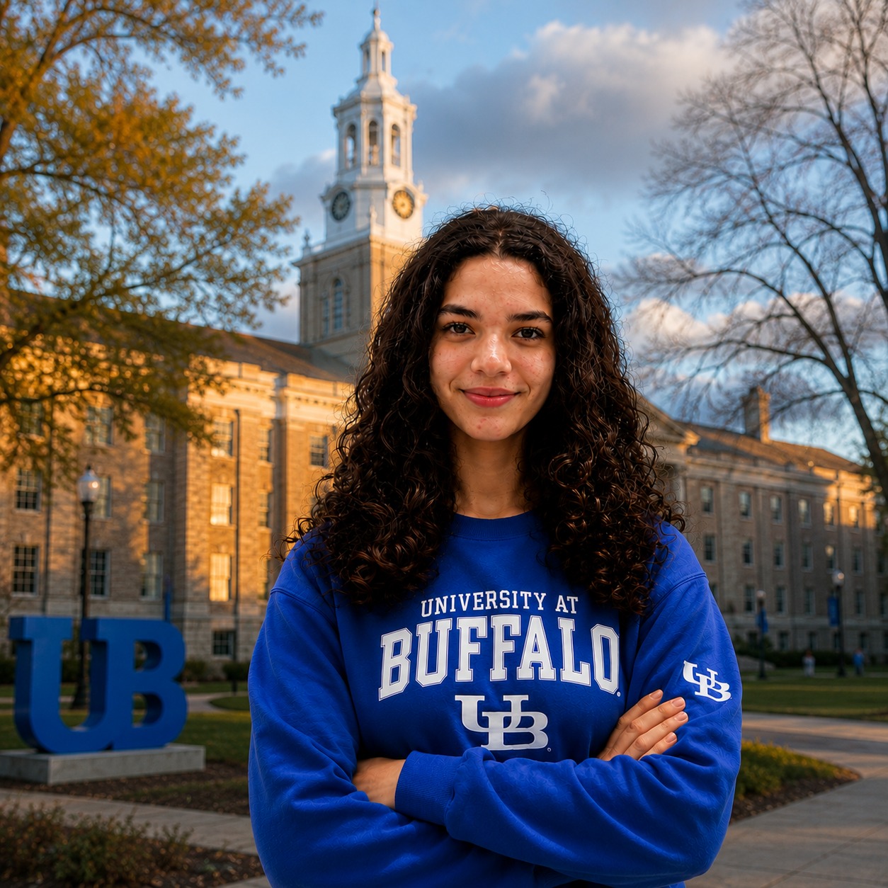 Olívia A., aprovado na University at Buffalo